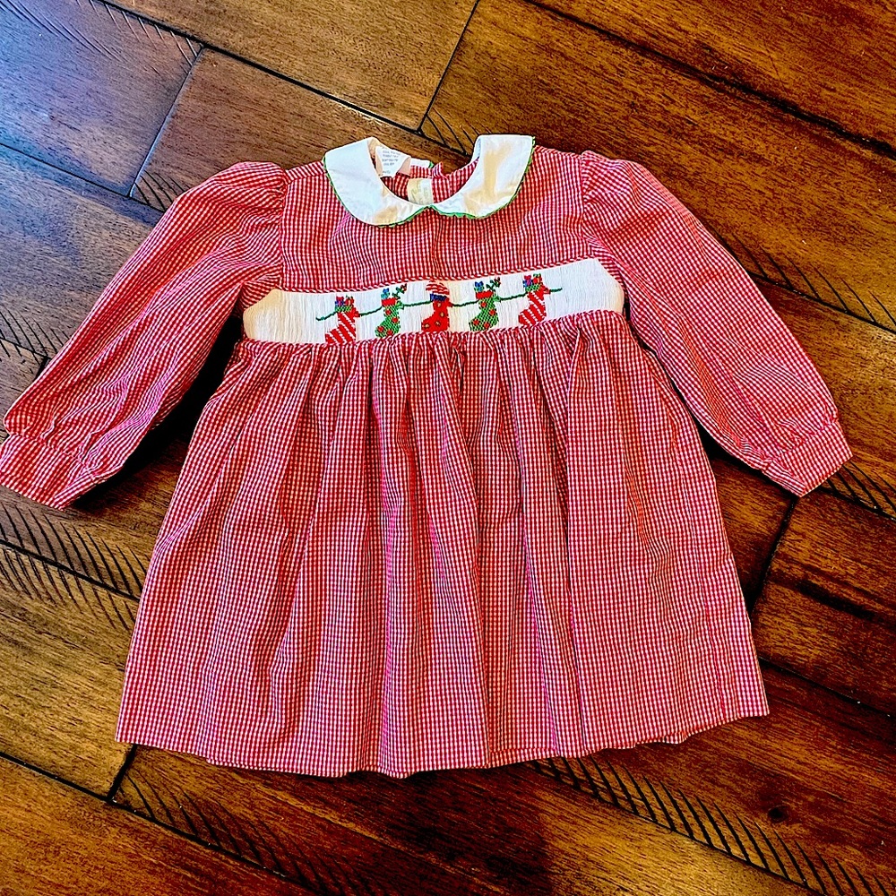 Vive La Fete smocked Christmas dress